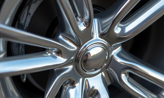 Cerchio in lega pulito e brillante